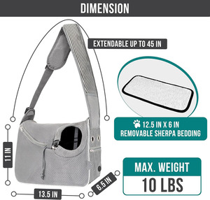 Free sample Large Capacity Waterproof Pet <b>Sling</b> Bag Outdoor Luxury <b>Dog</b> <b>Carrier</b> Designer <b>Dog</b> <b>Carrier</b> Bags Travel <b>Carrier</b> for <b>Dogs</b> - Product Image 3