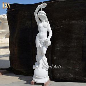 <span class=keywords><strong>Estatua</strong></span> <span class=keywords><strong>Griega</strong></span> de Mármol Blanco Natural Tallada a Mano para Jardín, Escultura de <span class=keywords><strong>Mujer</strong></span> Desnuda de Tamaño Real para Exteriores - Product Image 4
