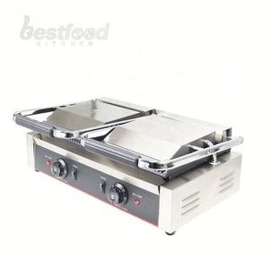 Gril électrique double contact en acier inoxydable OULI BL-813 pour steaks, plaques <span class=keywords><strong>de</strong></span> cuisson, machine à frire, gril à sandwichs entièrement strié - Product Image 1
