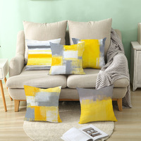 Sarung Bantal Suede Abstrak, Sarung Bantal Cetak Cat Air untuk Sofa, Sarung Bantal Dekorasi Rumah Terlaris