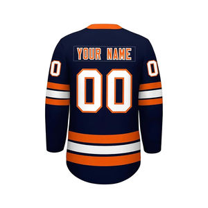 Meilleur prix Design personnalisé maillot de hockey sur glace pour hommes impression par sublimation sans transfert de chaleur vêtements d'équipe de club - Product Image 3