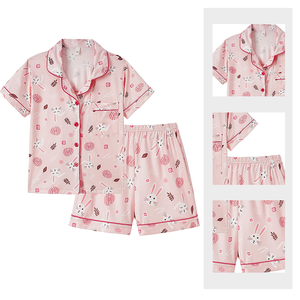 Set di indumenti da notte per bambini nuovo arrivo all'ingrosso Boutique per bambini estate <span class=keywords><strong>pigiama</strong></span> manica corta cartone animato per ragazze abbigliamento per la casa del bambino - Product Image 2