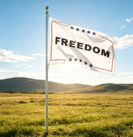 Drapeau blanc de la liberté 3x5 pieds, résistant à la décoloration, indéchirable, drapeau d'extérieur avec œillets en laiton, adapté aux conditions de vent fort