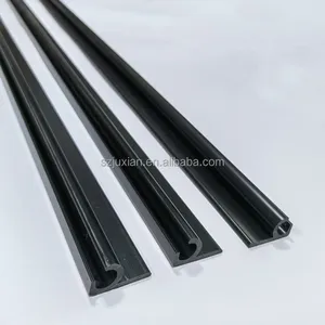 Warna Hitam PVC Plastik Keder Track Rail untuk Tenda Kanvas