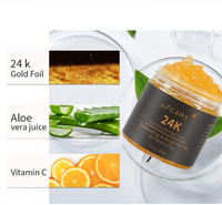 Gel visage cosmétique sans parabène, hydratant, nourrissant et au collagène, gel exfoliant pour le visage à l'or 24 carats