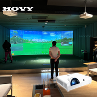 Système de simulateur de golf numérique d'intérieur HOVY, prix, écran intelligent, projection interactive, équipement de simulation de golf