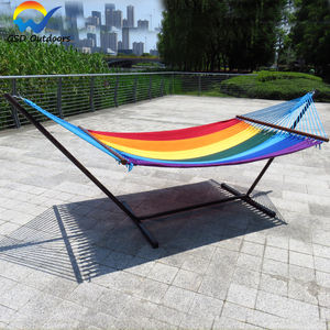 GSD Outdoor Patio Free Standing <span class=keywords><strong>Hamac</strong></span> Bed Outdoor Portable <span class=keywords><strong>Double</strong></span> Swing <span class=keywords><strong>Hamac</strong></span> With Stand and Wooden Spreader Bar for Camping - Product Image 2