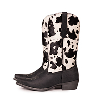 Soldes Exceptionnelles en Ligne : Bottes de Cowboy Western pour Femme, Personnalisables en Usine, Motifs Animaux Mexicains, Mi-Mollet, Talons Épais, Cuir de Vache, Idéales pour les Fêtes