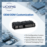 Connecteur d'adaptateur de module de commande de véhicule 2219100-2, 121 broches, pas mixte, boîtier PBT, alliage de cuivre, mâle, personnalisé OEM, pour camion et tracteur