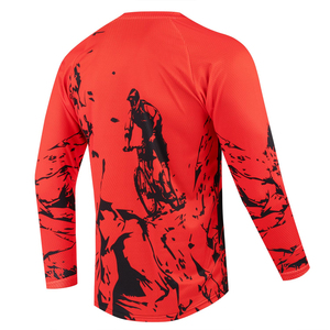 Maillot de motocross à manches longues pour adulte avec logo personnalisé, vêtements MX avec impression sur le devant, maillot de motocross à manches longues pour la course - Product Image 2