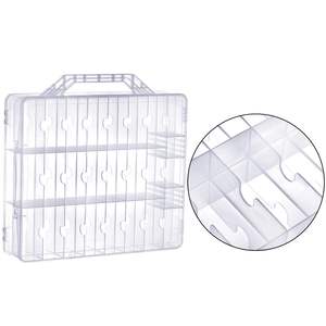 Boîte de rangement pour vernis à ongles à 48 compartiments, organisateur transparent pour gel UV, support portable double face en plastique avec poignée - Product Image 3