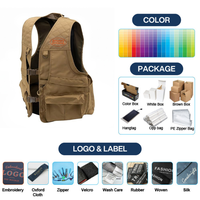Gilet de chasse léger en polyester personnalisé Mydays Outdoor avec logo, pour la chasse aux oiseaux et gibiers, avec sac de transport et poches pour cartouches