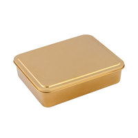 Plateau de rangement alimentaire carré en acier inoxydable classique de luxe doré avec couvercle, plat pour la cuisson du tiramisu/du pain et l'utilisation hôtelière