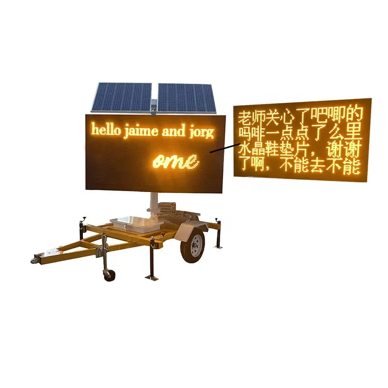 P16 Mobile Solar LED traffic Variable message sign Trailer