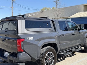 Auvent <span class=keywords><strong>de</strong></span> camion en aluminium XINYI à coque rigide pour Toyota Tacoma 5ft et 6ft, auvent <span class=keywords><strong>de</strong></span> camping noir mat avec fenêtres en verre teinté - Product Image 1