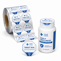 Film en rouleau personnalisé en aluminium pour scellage de bouteilles, opercule thermoscellable facile à décoller pour l'emballage de pots de médicaments et de compléments alimentaires