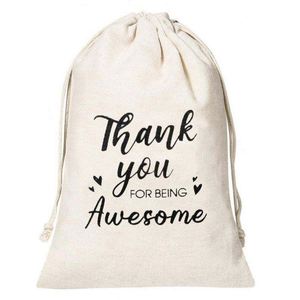 Factory-made Linen Christmas Gift Bag for Jewelry Storage Dust-proof <b>Drawstring</b> Bag Eco-Friendly Recyclable Customized Color - Product Image 5