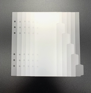 A5 Kích thước Frosted PP chia trang 6 Side Tab 6 lỗ A5 6 Tab chia trang - Product Image 5