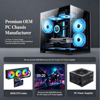Caja de PC para Juegos OEM Micro Matx Itx Mid Tower, Vidrio Templado con Ventilador para PC, Blanco M275 Matx Boitier Gabinete PC