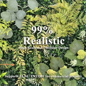 Nouvelle tendance : Panneaux muraux de plantes artificielles réalistes résistants aux UV, 40x60cm, haie verte pour clôture de jardin extérieur et décoration intérieure - Product Image 3