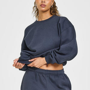 Automne hiver <span class=keywords><strong>chaud</strong></span> col rond pull <span class=keywords><strong>sans</strong></span> <span class=keywords><strong>capuche</strong></span> pour femmes dames pur coton o-cou sweats impression personnalisée Base pull - Product Image 2