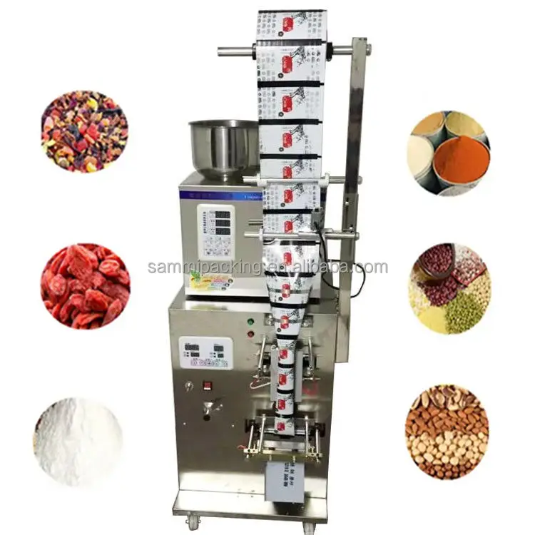 Máquina automática de embalagem de sacos de feijão e biscoitos para sal e açúcar, máquina de embalagem automática de especiarias e grânulos