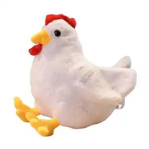 לוגו מותאם אישית בתפזורת מותאם אישית קמע אנימה לקידום מכירות בובת צעצוע קטיפה צעצוע קטיפה חיה תרנגול צעצוע קטיפה מתנה
