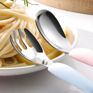 طقم شوكة وملعقة للأطفال من الفولاذ المقاوم للصدأ 304 بتصميم ديناصور كرتوني إبداعي مع شعار مخصص - Product Image 4