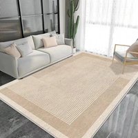 Tapis de décoration d'intérieur moderne, abstrait, ton neutre, lavable, antidérapant, en polyester, fabriqué à la machine