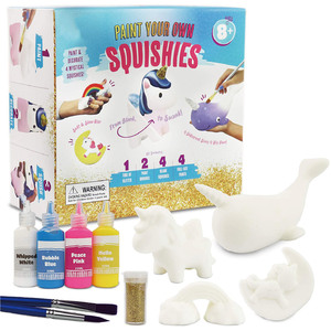 Slow-rise squisshies Unicorn quà tặng cho cô gái nghệ thuật và hàng thủ công sơn của riêng bạn Cầu Vồng & awesomeness squisshies DIY Kit - Product Image 1