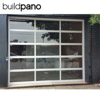 Porte de garage moderne à ouverture automatique Nouveau design en aluminium trempé à pleine vue pour usage domestique Alliage fini pour villas