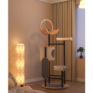 Árbol para Gatos de Madera Maciza Negra Estándar de 65.75 Pulgadas - Product Image 2