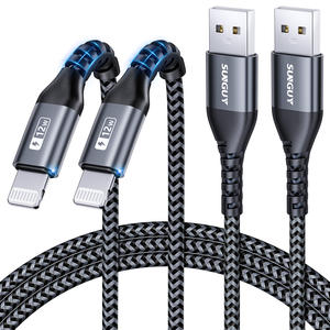 Câble de données USB SUNGUY à charge rapide, tressé en nylon écologique, Type-A vers Type-C, pour téléphone portable et utilisation en voiture - Product Image 3