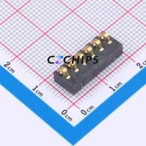 GT-BTP30006-0350B-019A Blade/Spring Contact Battery Connector SMD,P=3mm Connector Spring Contact Type 3mm 6P Vertical Mount - Product Image 1
