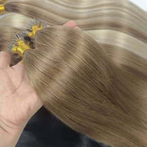 Extensions de cheveux brésiliennes I-Tip Remy vierges, alignées sur les cuticules, de 22 à 40 pouces, sans perte et texture douce - Product Image 3