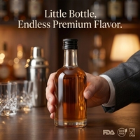 Bouteille en verre cylindrique haute et fine avec base lourde pour l'emballage de spiritueux, vin, vin de glace premium, vodka et gin
