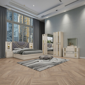 Sang trọng Vua kích thước hiện Đại Nội thất phòng ngủ thiết lập Gương tủ quần áo cử<span class=keywords><strong>a</strong></span> lưu trữ thắp sáng đầu giường có thể điều chỉnh căn hộ bệnh viện - Product Image 4