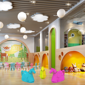 Silla Infantil de Plástico con Forma de Caballo, Muebles Duraderos para Jardín de Niños - Product Image 1