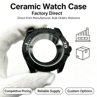 Boîtier en céramique noire |   Boîtier de montre résistant aux rayures de 40 mm avec lunette en céramique |   Vente directe d'usine de pièces de montres personnalisées