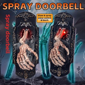 DAMAI Halloween Spray Doorbell <b>Motion</b> <b>Sensor</b> SkeletonHand with Fog Scary Sound Red <b>Light</b> for Halloween Party Outdoor Decoration - Product Image 2
