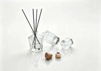 Flacon diffuseur de parfum en verre transparent à découpe polygonale moderne, 90ml, 200ml, 250ml, vide, pour maison de luxe