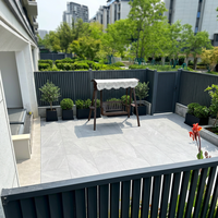 Valla Moderna Impermeable de 6 Pies con Paneles de Aleación de Aluminio, Marco de Acero Inoxidable con Recubrimiento en Polvo, Modelado 3D Personalizable para Jardines