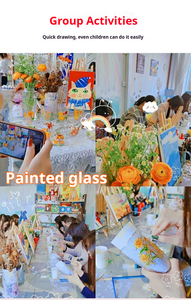 <span class=keywords><strong>Hand</strong></span> Getrokken Glazen Beker Diy Kleuring, Handgemaakt Schilderij Materiaal Set,Cup Painting Set, Creatieve Decoratie Aanpasbare Verpakking - Product Image 6