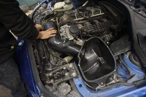 Élément de filtre à air en fibre de carbone sèche, tuyau d'admission, tissage sergé 3K, kits de système d'admission d'air pour BMW M135i M235i <span class=keywords><strong>M335i</strong></span> M2 N55 3.0T - Product Image 3