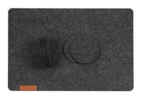 Lot de 6 napperons et sous-verres en feutre de polyester de haute qualité avec logo personnalisé en cuir PU