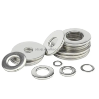 Custom Size Stainless Steel Flat Washers Plain Finish, Heavy Duty Round Washers for General Fastening