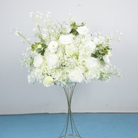 Boule de fleurs artificielles en soie pour mariage, style international, avec gypsophile et roses, pour la décoration de scène, de table à manger et de salon