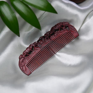 Pettine in Legno di Sandalo Verde, Pettine Decorativo Intagliato, Spazzola in Legno Stile Cinese, Pettine in Legno Intagliato su Entrambi i Lati, Regalo - Product Image 5