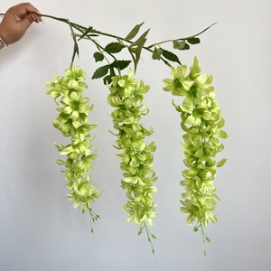 Fiori Artificiali in Seta, Glicine Pendente a 3 Rami, Decorazione per Vasi e Sfondi per Matrimoni, <span class=keywords><strong>Hotel</strong></span>, Paesaggistica e Cascate - Product Image 4