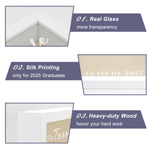 Đen tốt nghiệp kỷ niệm hộp Bóng khung tường, lưu niệm cho nắp, tua, và hình ảnh, ý tưởng trang trí tiệc Grad - Product Image 4